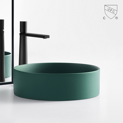 Schiff-Gegenspitzenbadezimmer-Wannen-Matte Green Color Wash Hand-Becken für Hotel
