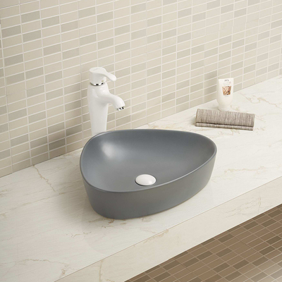 Grey Color Acid Resistance Counter-Spitzen-Waschbecken-glatte keramische Badezimmer-Wanne