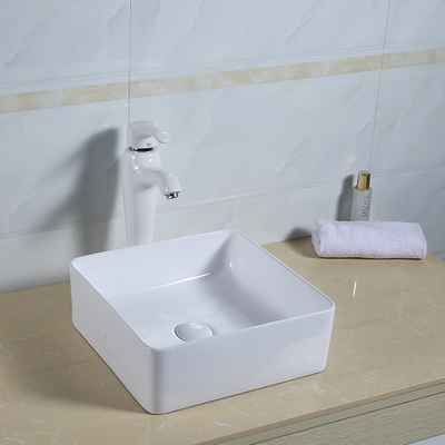 Ultradünnes Gegenspitzenform-Porzellanwaschbecken der badezimmer-Wanne quadratisches