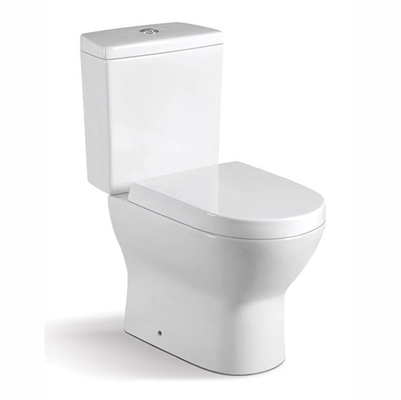 Ebene zweiteilige runde Verdoppelungtoilette oberster ebener Knopf für kleine Badezimmer