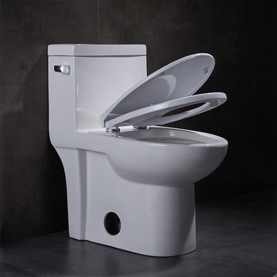 1 Einteiler-längliche Toilette 15&quot; Höhen-keramisches WC saugen nahtloses Porzellan ab