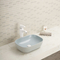 Moderne glatte weiße Porzellan-Spitzen-Berg-Badezimmer-Wanne