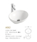 Minimales Waschbecken kreativer weißer Elfenbein-Farbschiff ovaler Badezimmerporzellan Wanne