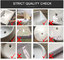 Hochtemperatur, die rechteckiges Tischplatte-Waschbecken-kundenspezifische keramische Wanne abfeuert
