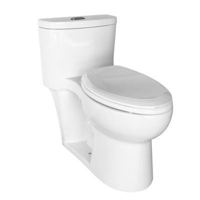 Längliche einteilige Toilette 10 Siphonic rau im Leck-Beweis weich schließend