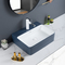 Einfach installieren Sie Gegenspitzenblaues rechteckiges Becken der badezimmer-Wannen-polierten Oberfläche Hand