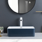 Einfach installieren Sie Gegenspitzenblaues rechteckiges Becken der badezimmer-Wannen-polierten Oberfläche Hand